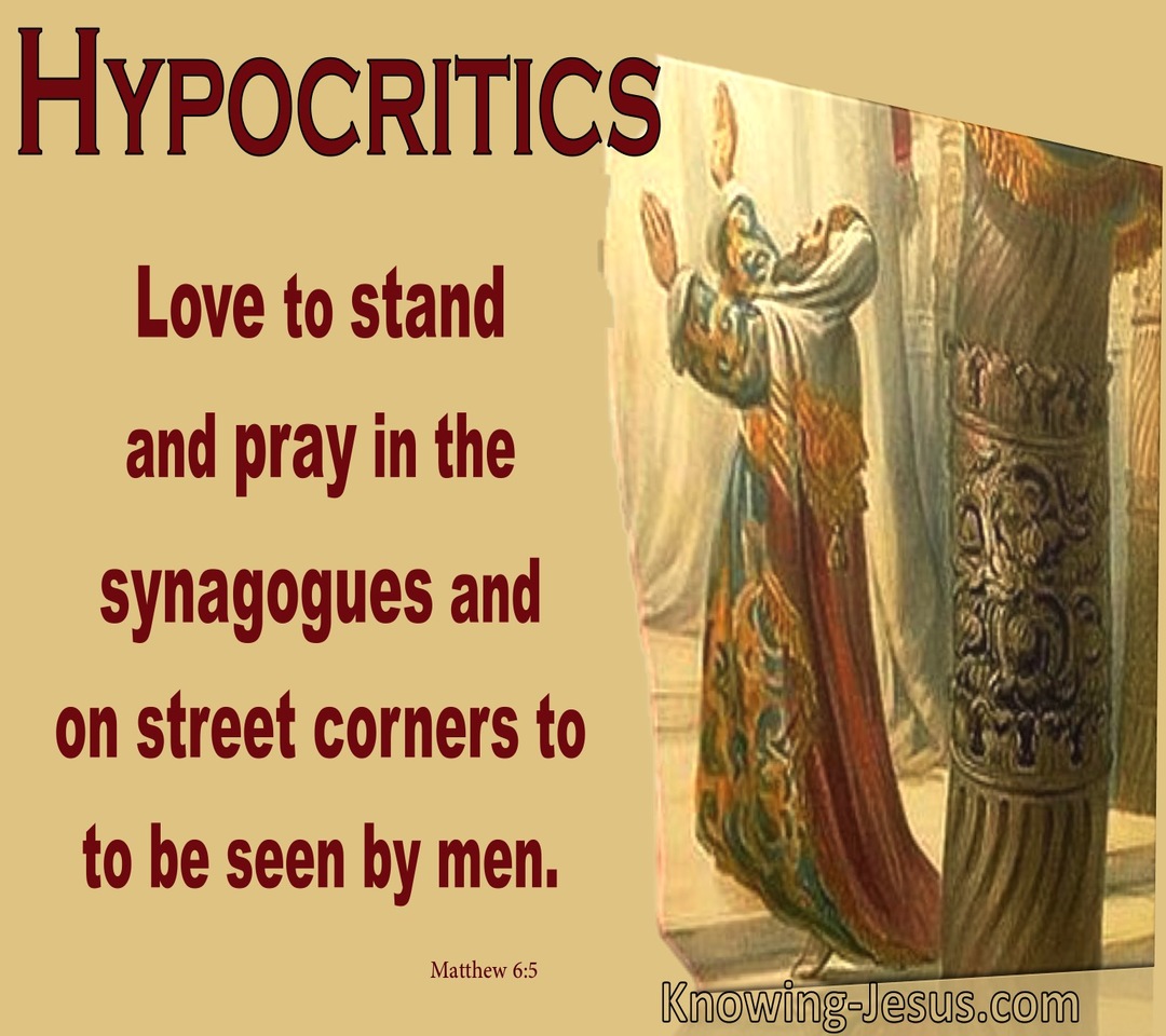 Matthew 6:5 Do Not Be Like The Hypocritics (yellow)